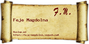 Feje Magdolna névjegykártya